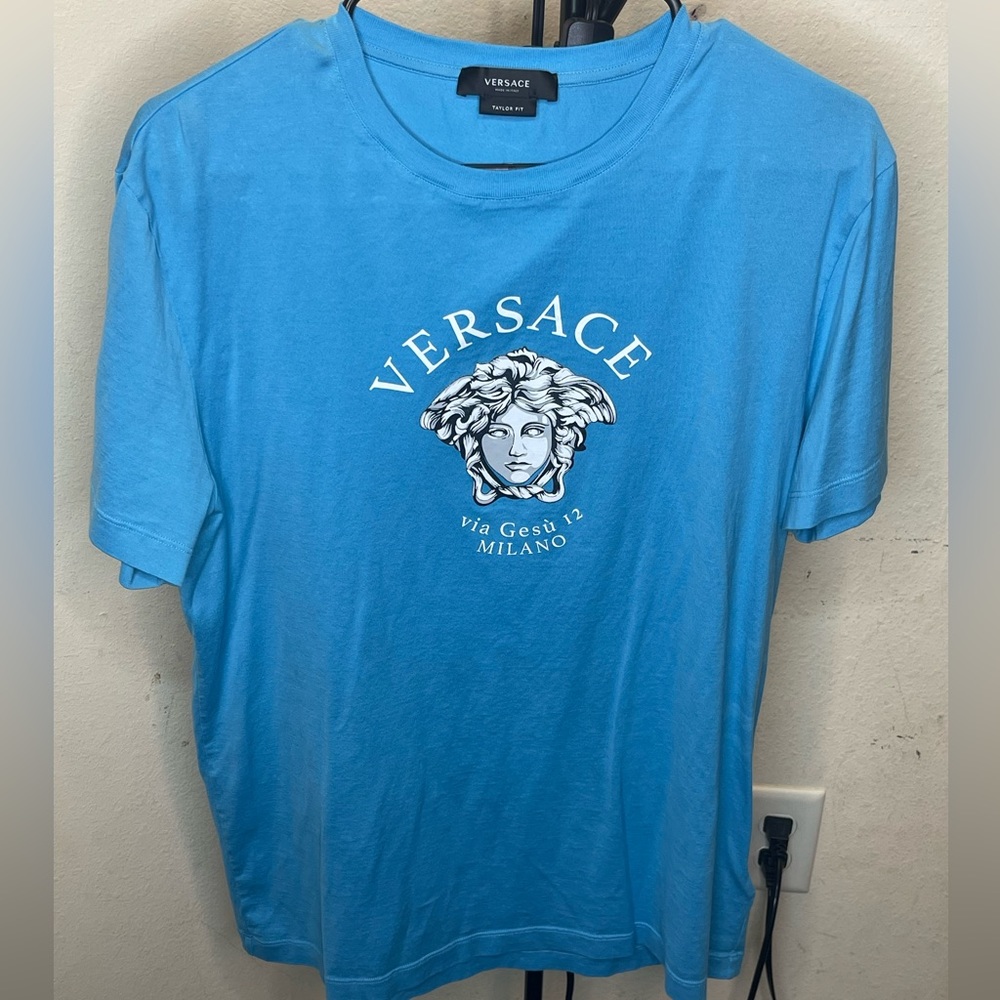 Men’s VERSACE SS21 Medusa pattern printing short sleeve
